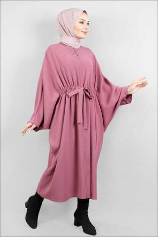 Zippered Belted Dried Rose Tunic - 1