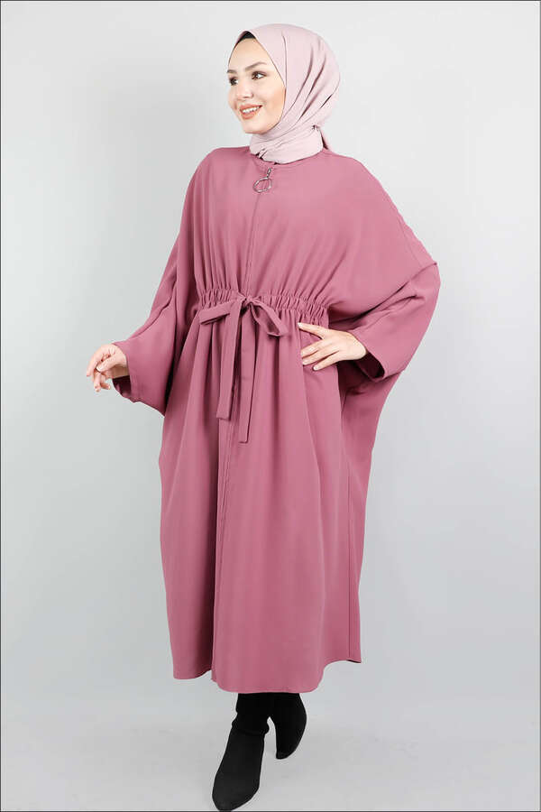 Zippered Belted Dried Rose Tunic - 2