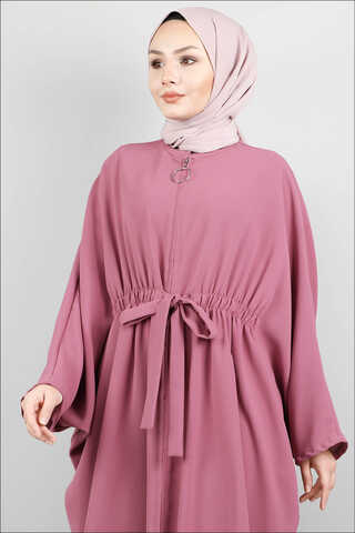Zippered Belted Dried Rose Tunic - 3