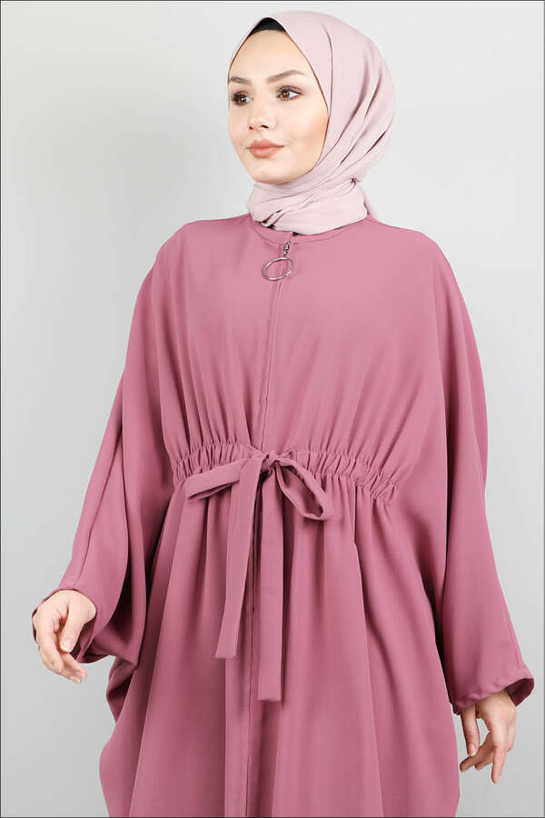 Zippered Belted Dried Rose Tunic - 3