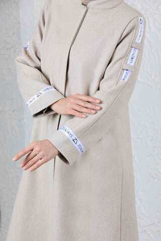 Zülays Striped Long Cachet Coat Stone - 3